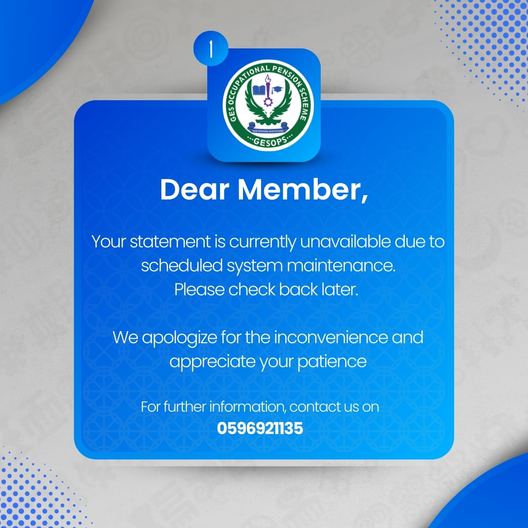 Statement Unavailable Notice